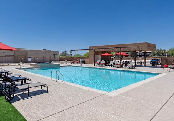 Pool at Casitas Catalina Apartments in Tucson