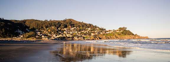 View of the town from the beach