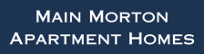 a black background with the text main motor andoren apartment homes