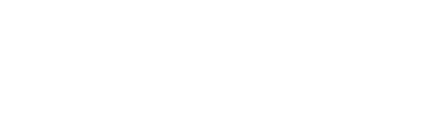 a white logo on a black background