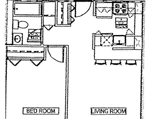 Floor Plan  1Bedroom Market