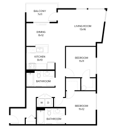 Harbor Sky 2x2 G Floor Plan