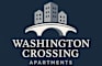 The image is a logo for Washington Crossing Apartments.