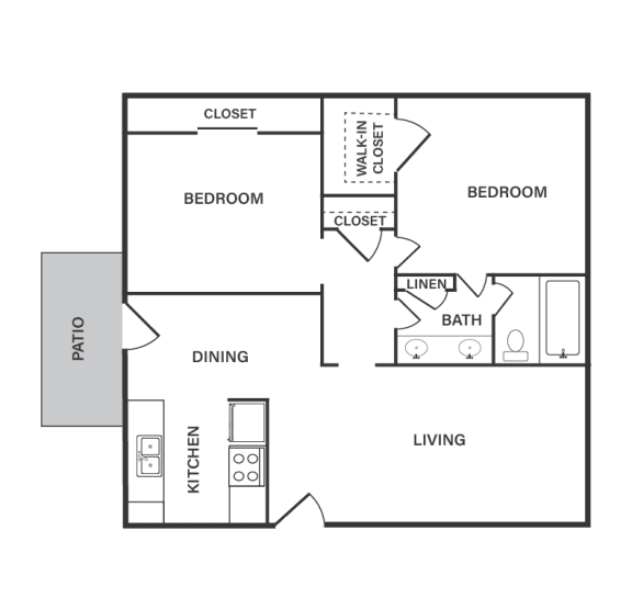 Floor Plans of Flats at Brentwood in Fort Worth, TX