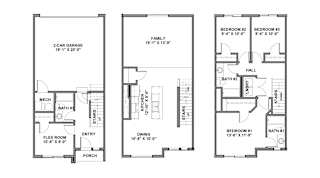 BLVD 120 Townhomes in Pleasant Grove, Utah 4 Bed 3 Bath Floor Plan