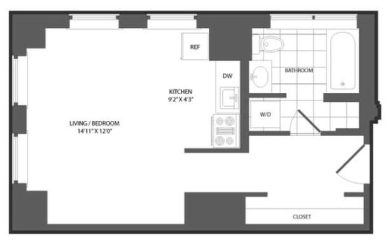 Studio A - The Republic Apartments - 2D