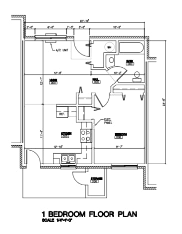 Floor Plan  1 Bedroom