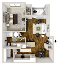 The Sunset | 781 Sq. Ft. at Wellington Grande Apartment Homes, Longview, TX