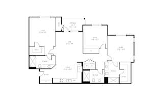 3 bedroom 3 bathroom floor plan - 1311 sqft at Arrive Vacaville, California, 95687
