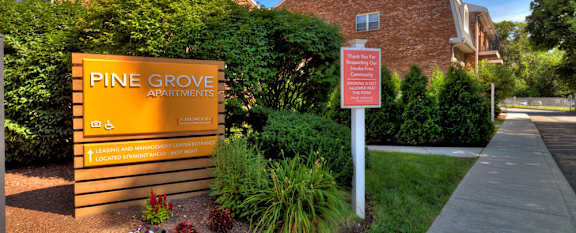 Entrance And Monument Signage at Pine Grove Apartments, Taunton, 02780