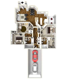 The Fable | 1,369 Sq. Ft. at Faulkner Flats Apartment Homes in Oxford, MS