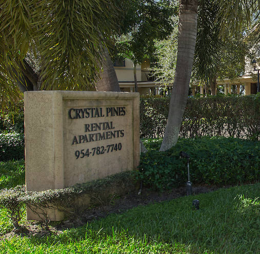 Exterior Crystal Pines apartments