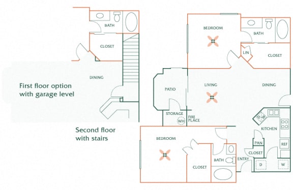 Sonterra Apartments at Paradise Valley - B3 (Sapphire) - 2 bedroom and 2 bath
