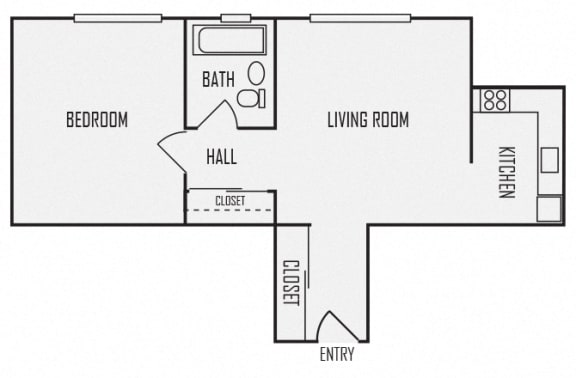 A7 floor plan for The KC High Line Apartments in Kansas City, MO