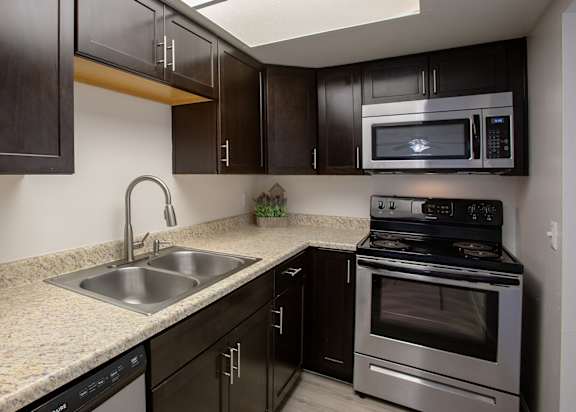 Kitchen at La Lomita Apartments in Tucson Arizona