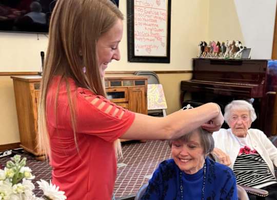 Celebration of Valentine's Day at River Commons Senior Living, Redding, 96002