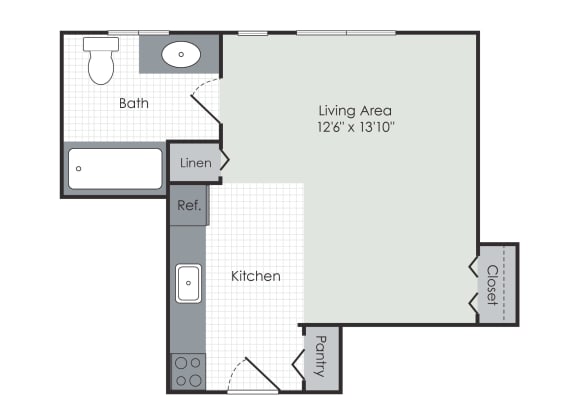Floor Plan  Studio apartment floor plan layout