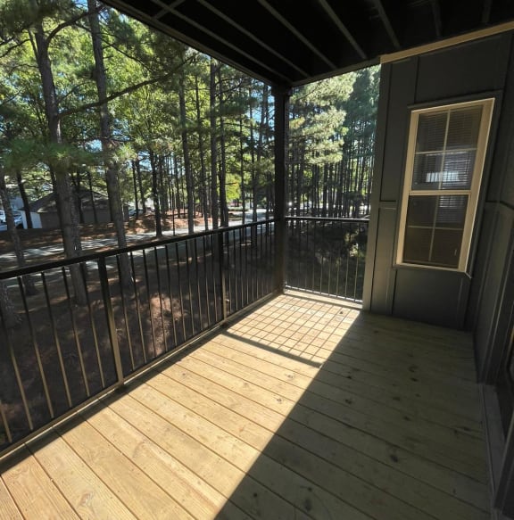 a view of the deck from the front of the house