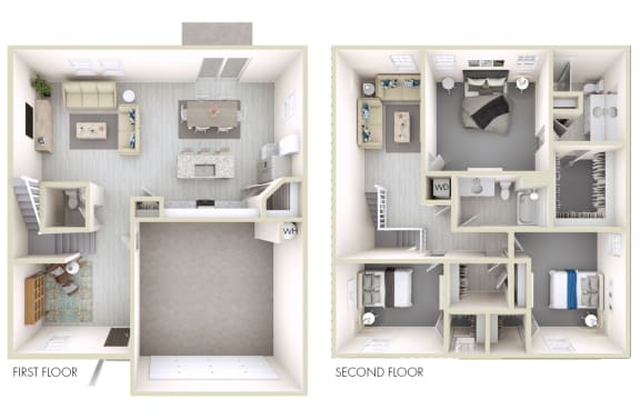Floor Plan  Radiance 3D Floor Plan| The Enclave at Meridian | Homes in San Antonio, TX