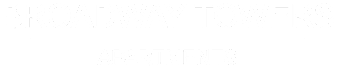 A sign that says "Broadway Towers Apartments".