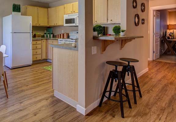 Eat-in Kitchens, at Commons at Timber Creek Apartments, Portland, 97229