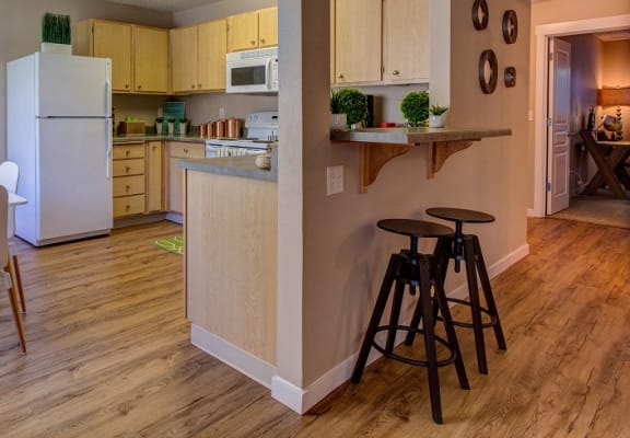 Eat-in Kitchens, at Commons at Timber Creek Apartments, Portland, 97229