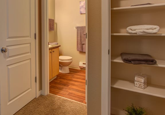 extra Storage in Washer/Dryer Room, at Commons at Timber Creek Apartments, Portland, OR
