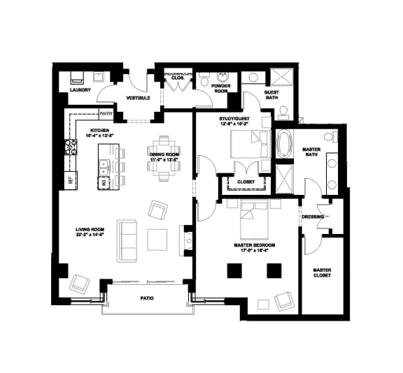 the 4th level floor plan of the residence