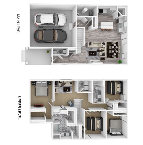 a comparison of two images of a house and a floor plan