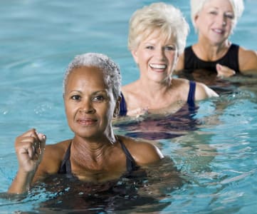Women At Swimming Pool at 55+ FountainGlen  Jacaranda, Fullerton, CA
