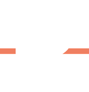 Two orange rectangles on a white background.
