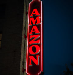 neon amazon sign