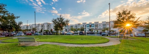 the apartments at masse corner 205 living room at Linden on the GreeneWay, Orlando, FL, 32824