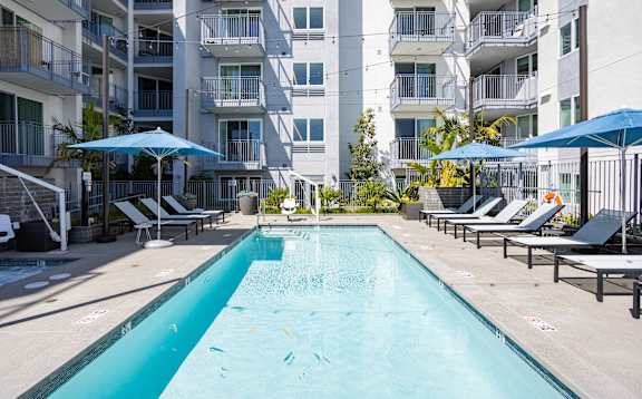 Resort-Style Pool at The Chandler Luxury Apartments in North Hollywood CA