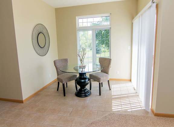Dining Room Area at Cascade Pines Duplex Homes in Lincoln NE