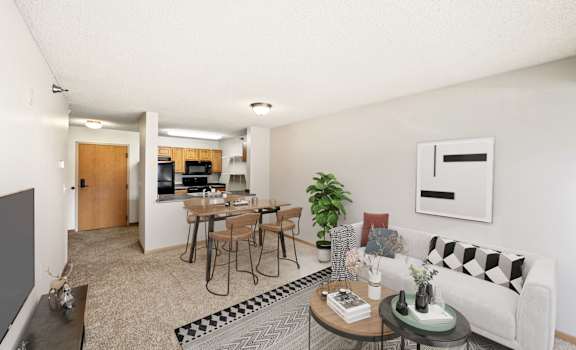 Marcy Park Apartments Living Room, Minneapolis, Minnesota