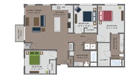 Walker Floor Plan at The Edison at Maple Grove, Minnesota
