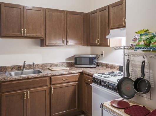 Well Equipped Kitchen at Willett Apartments, Albany, NY
