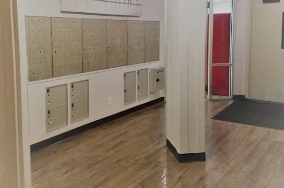 Package receiving lockers at Vista Condominiums, Kansas
