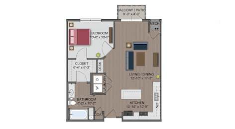 Ford Floor Plan at The Edison at Maple Grove, Minnesota