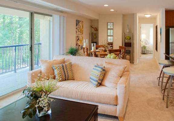 Living Room Come Kitchen View at Spa Cove Apartments, Annapolis, MD