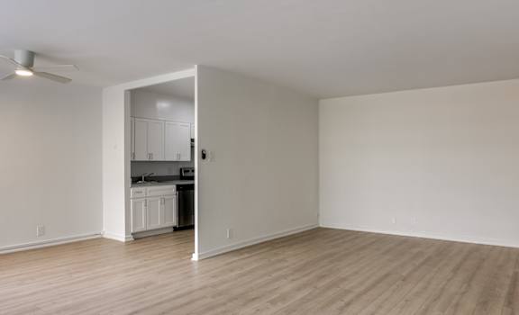 living room and kitchen