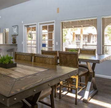 Clubhouse Seating at Peaks at Redington Apartments in Tucson Arizona