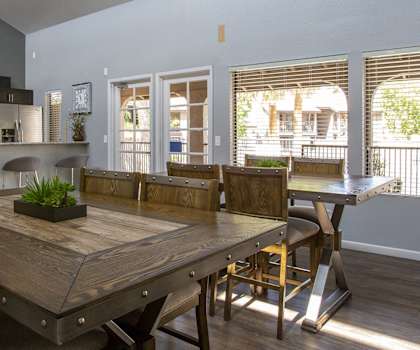 Clubhouse Seating at Peaks at Redington Apartments in Tucson Arizona
