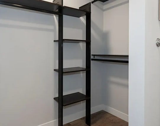 a room with a closet and a ladder in it at The Expo, Montana, 59106