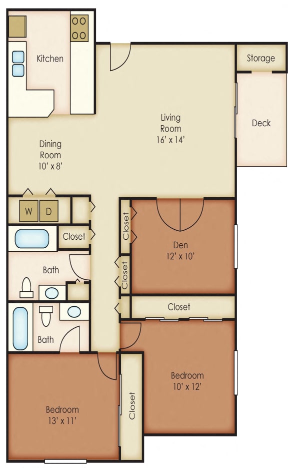 Spokane Valley, WA Aspen Apartments 2 bedrooms 2 bath