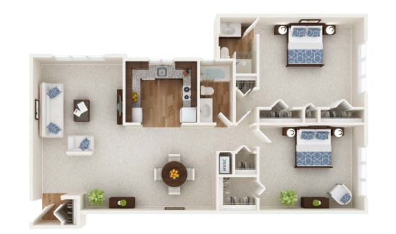 2 bed 2 bath A at Somerset at Towson, Towson, Maryland