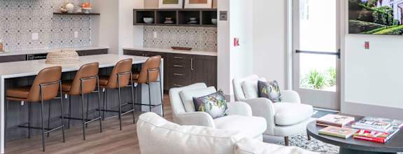 a living room with a couch and a coffee table