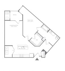 Type A2 Floor Plan at 140 Mayhill, Saddle Brook, NJ, 07663