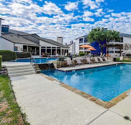 take a dip in the resort style pool
